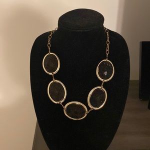 Black necklace with sequins, never worn